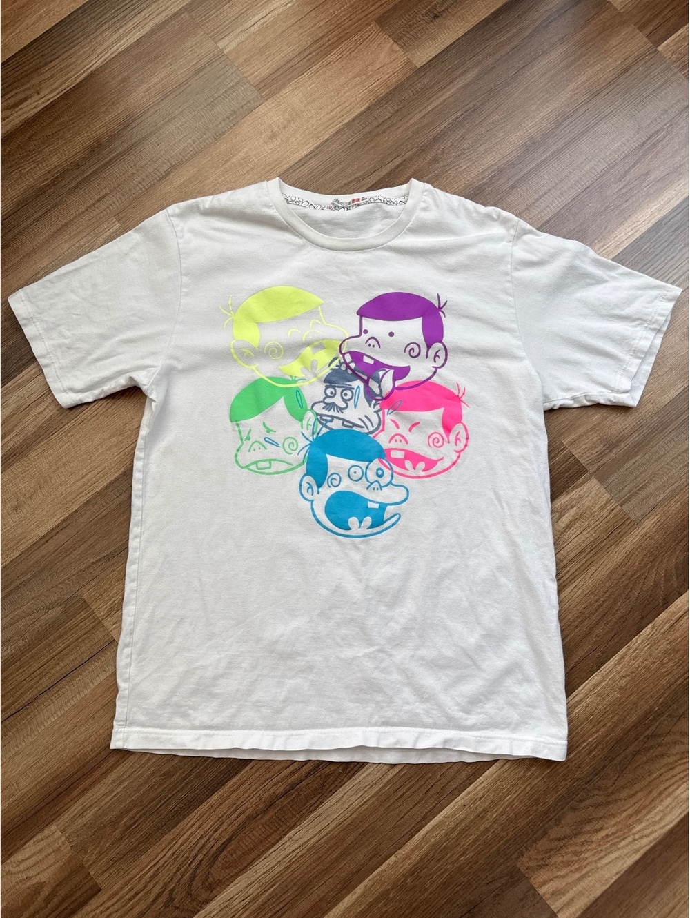 Uniqlo UT tensai bakabon Graphic T-Shirt Men's XL White Kawaii Anime Cotton Tee